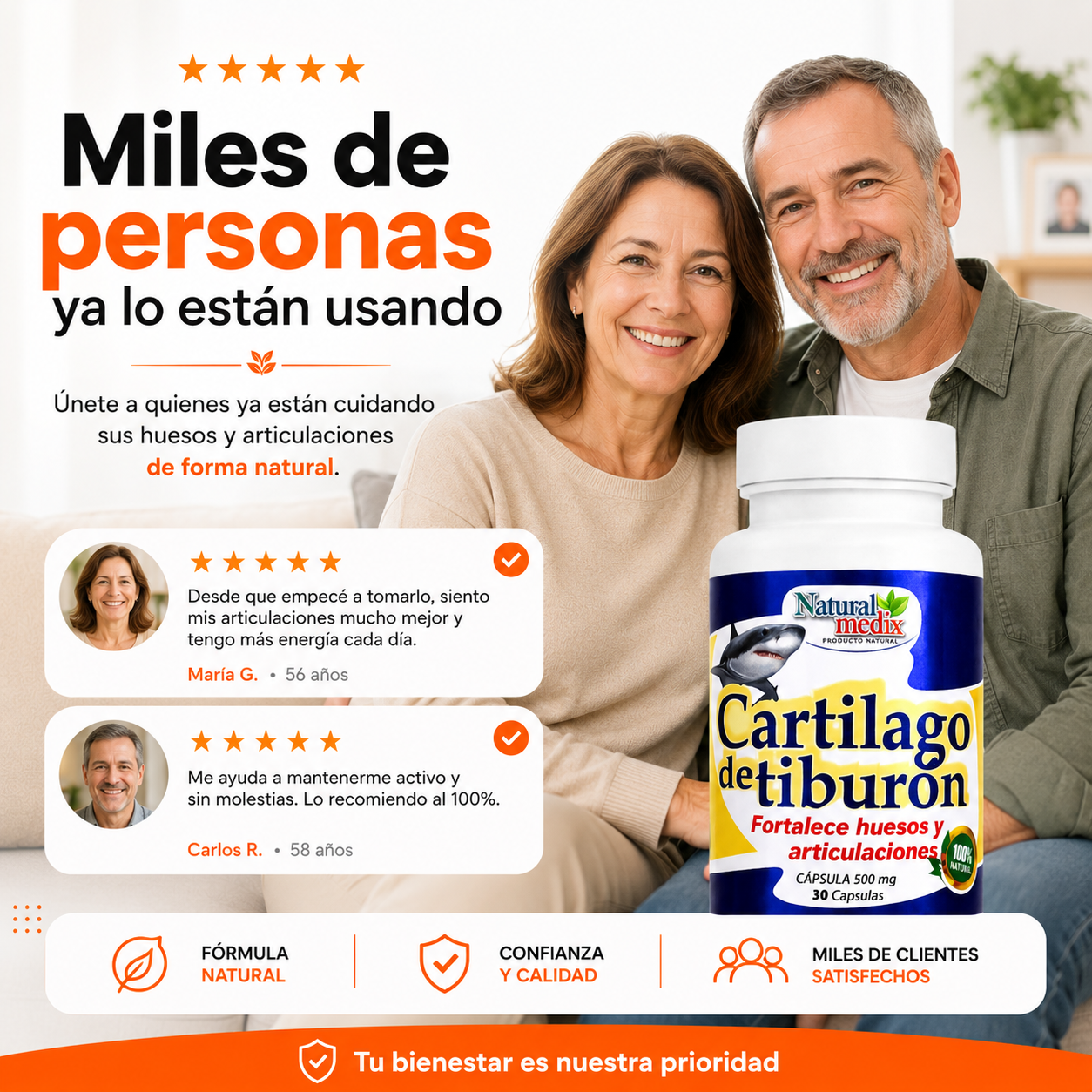Cartílago de tiburón 500 mg. - Original.
